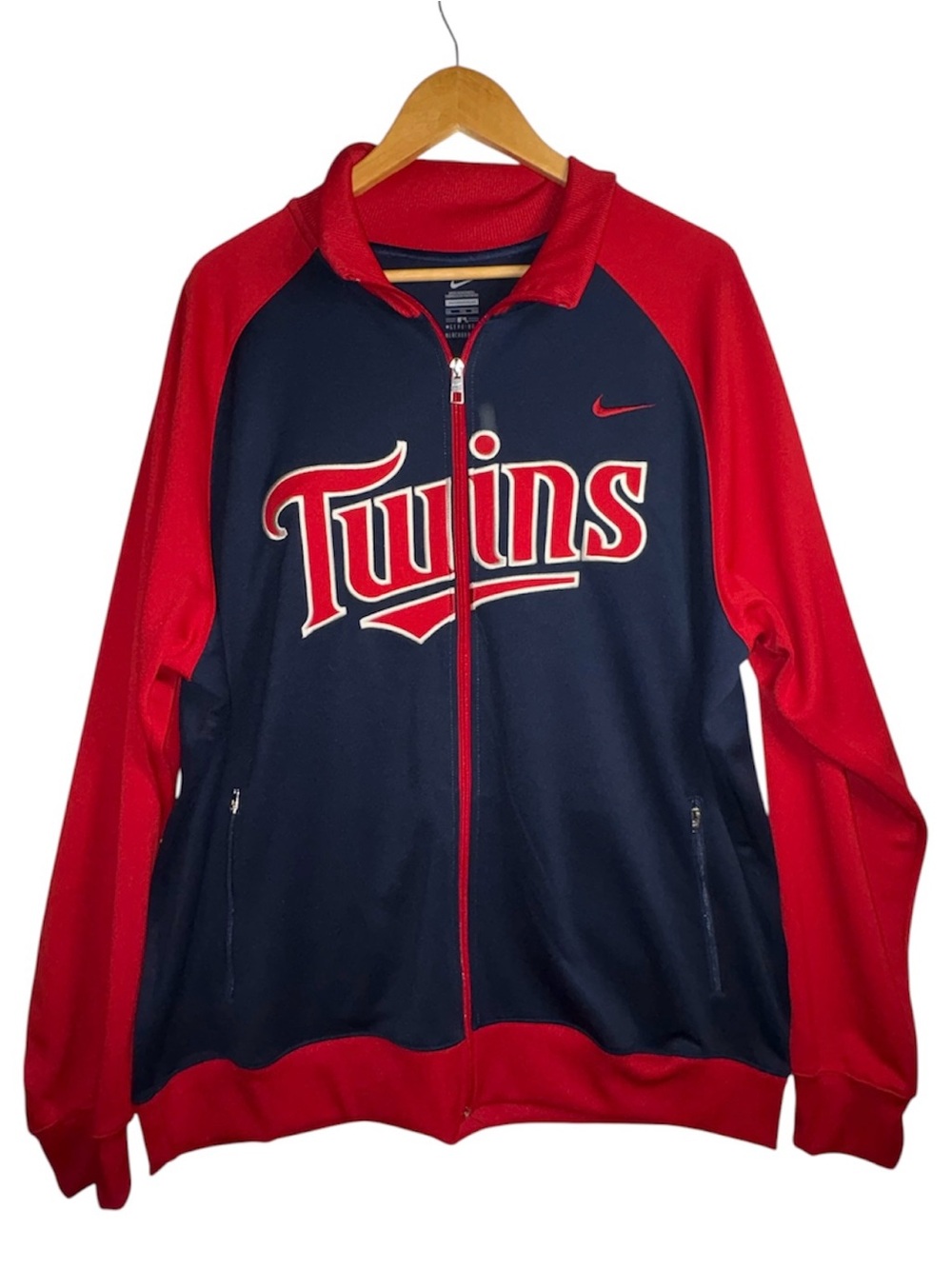 Nike Minnesota Twins Jacket Mens 2XL Blue Red Official MLB Baseball Full Zip